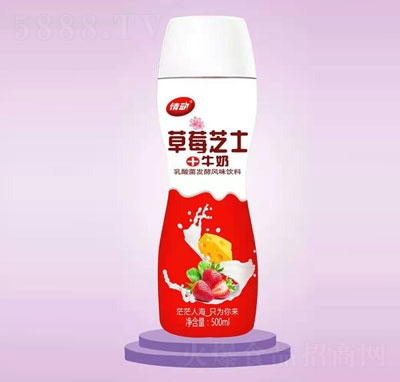 情動草莓芝士乳酸菌發(fā)酵風味飲料500ml