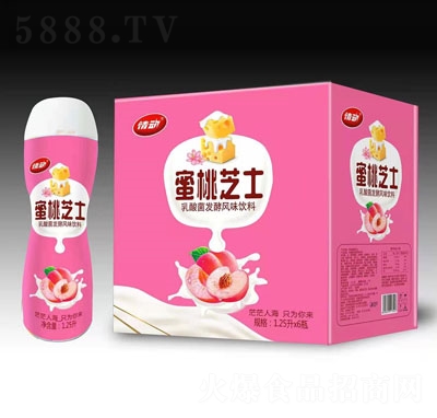 情動蜜桃芝士乳酸菌發(fā)酵風味飲料1.25LX6