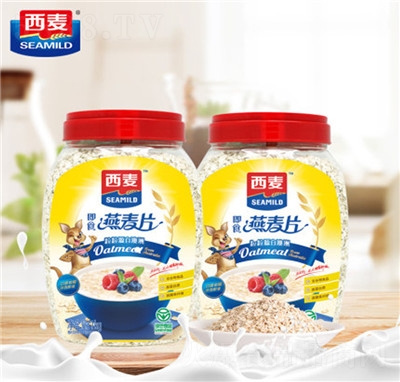 西麥燕麥片現(xiàn)貨學(xué)生早餐沖飲即食谷物代餐原味麥片1000g
