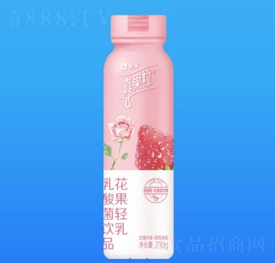蒙牛真果?；üp乳乳酸菌飲品玫瑰草莓味230g