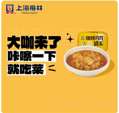 梅林家鄉(xiāng)菜罐頭方便即食咖喱雞肉150g