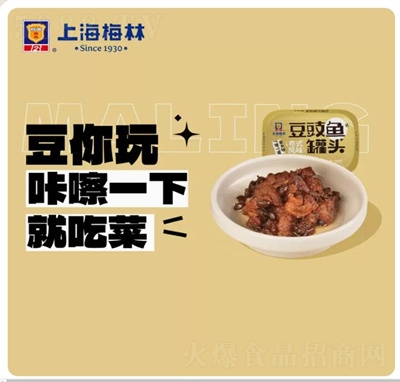 梅林家鄉(xiāng)菜罐頭方便即食豆豉魚(yú)100g