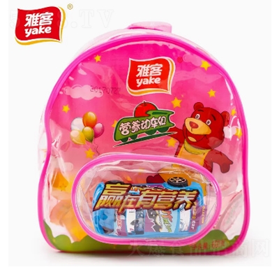 雅客營(yíng)養(yǎng)動(dòng)車(chē)組快樂(lè)小書(shū)包果凍布丁零食果凍食品招商