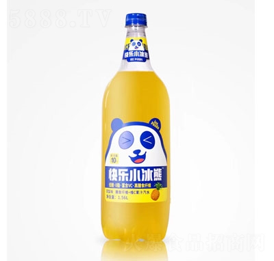快樂小冰熊鳳梨味膳食纖維+維C果汁汽水1.56L