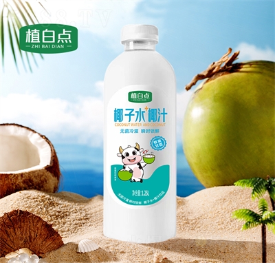 大啟植白點(diǎn)生椰椰子水椰汁飲品1.25L